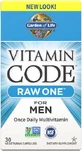 Garden Of Life Vitamin Code Raw One для чоловіків Полівітамінний комплекс для зміцнення енергії та імунної системи 30 рослинних капсул