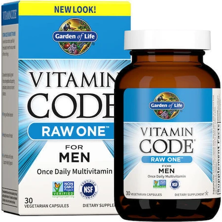 Garden Of Life Vitamin Code Raw One for Men Мультивитамины для энергии и укрепления иммунной системы 30 растительных капсул: цены и характеристики