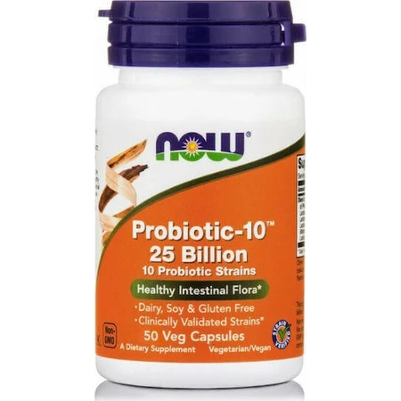 Now Foods Probiotic-10 25 Billion Probiotic 50 рослинних капсул: ціни та характеристики