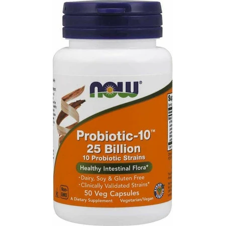 Now Foods Probiotic-10 25 Billion Probiotic 50 рослинних капсул: ціни та характеристики