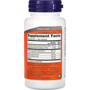 Now Foods 5-HTP Double Strength 60 травяных капсул без ароматизаторов