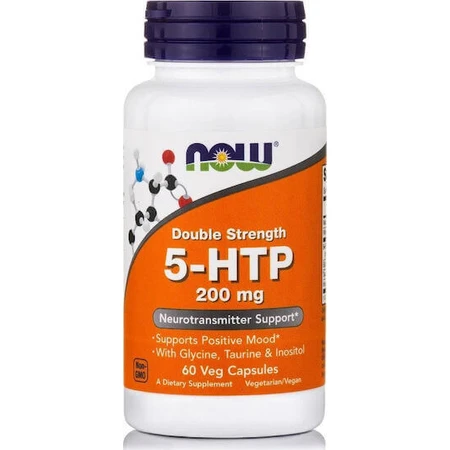Now Foods 5-HTP Double Strength 60 травяных капсул без ароматизаторов: цены и характеристики
