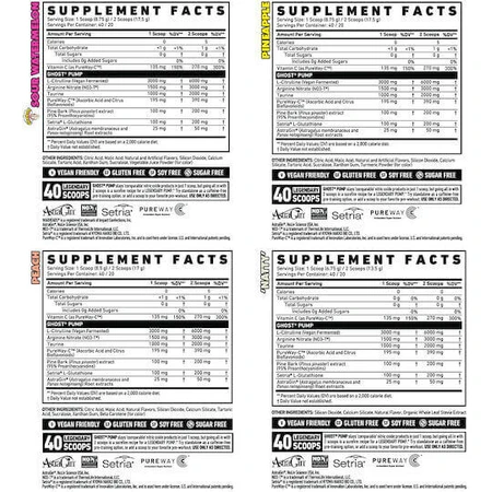 Ghost Pump Pre Workout Supplement 340gr Peach: цены и характеристики