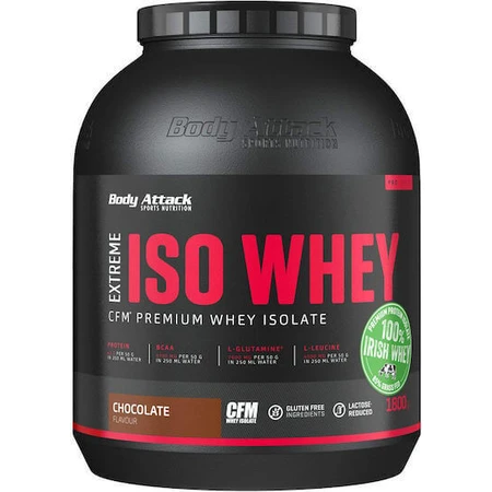 Body Attack Extreme Iso Whey Pro сироватковий протеїн без глютену зі смаком шоколаду 1,8 кг: ціни та характеристики