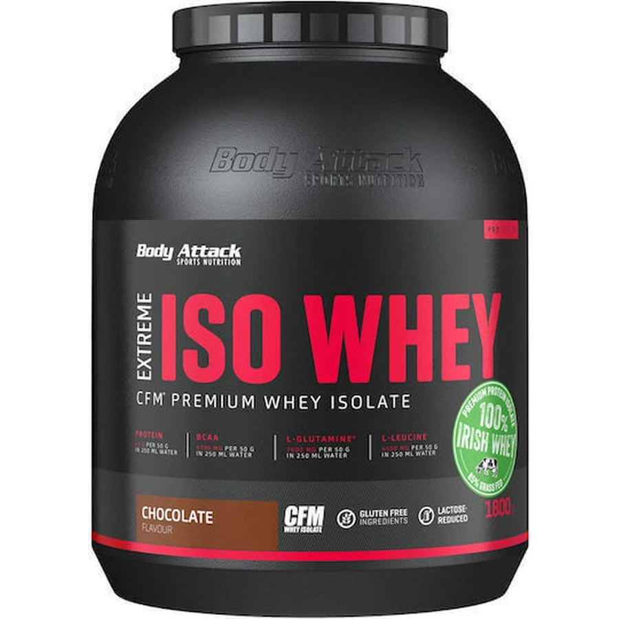 Body Attack Extreme Iso Whey Pro сироватковий протеїн без глютену зі смаком шоколаду 1,8 кг: ціни та характеристики