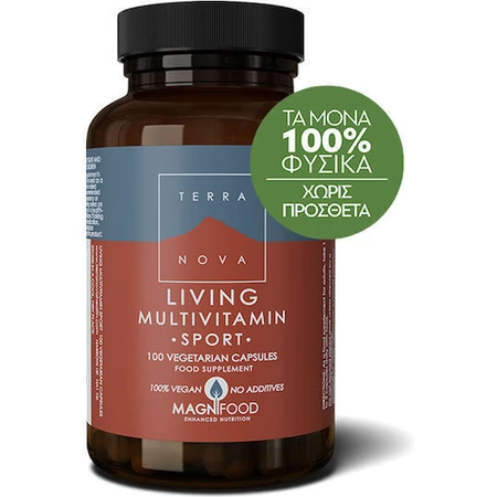 TerraNova Living Multivitamin Спортивные мультивитамины для энергии 100 растительных капсул: цены и характеристики