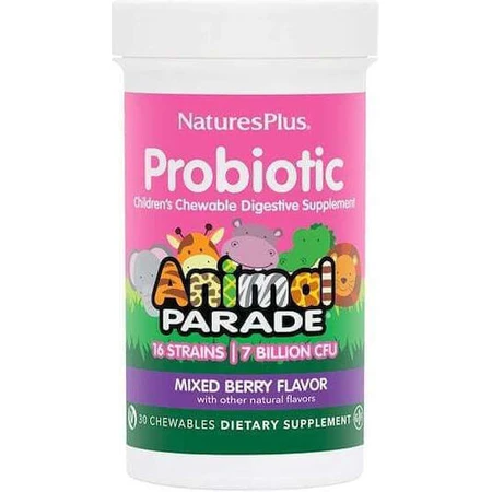 Nature's Plus Animal Parade Пробіотик Пробіотик для дітей 30 жувальних таблеток Змішані ягоди: ціни та характеристики