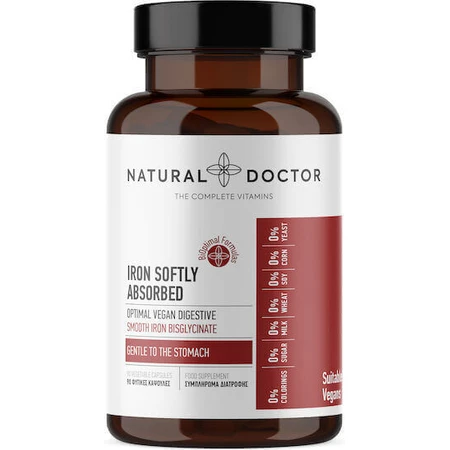 Природне залізо від Natural Doctor Легкозасвоюване 25мг 25мг 25мг 90 трав'яних капсул: ціни та характеристики
