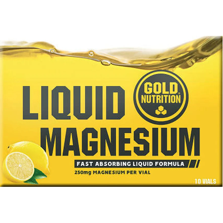 Gold Nutrition Рідкий магній 250 мг 10 x 25 мл зі смаком лимона: ціни та характеристики