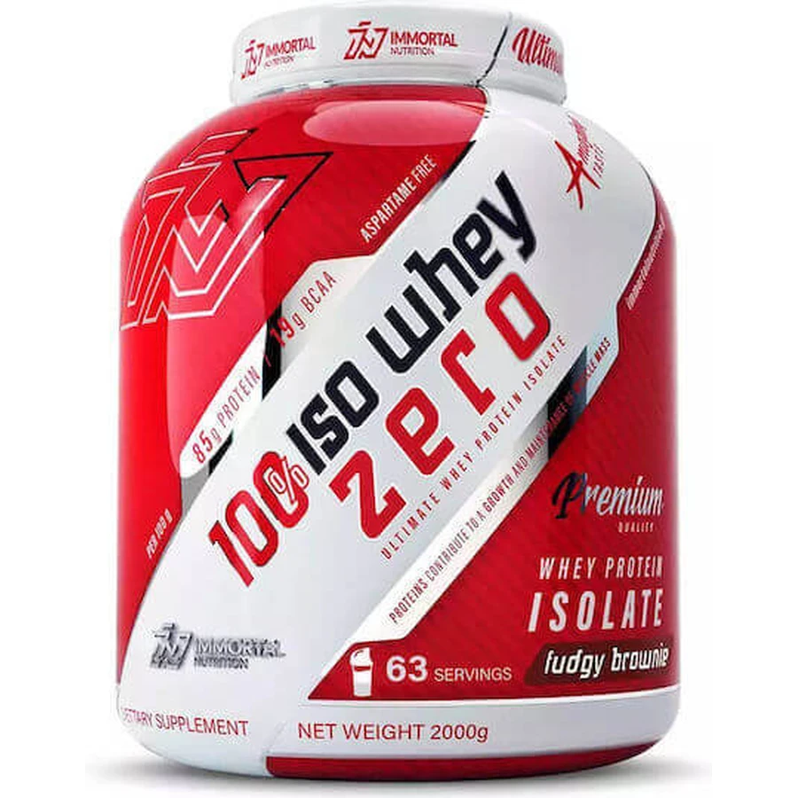 Immortal Nutrition 100% Iso Whey сывороточный протеин Zero Whey Protein без лактозы со вкусом Fudgy Brownie 2 кг: цены и характеристики