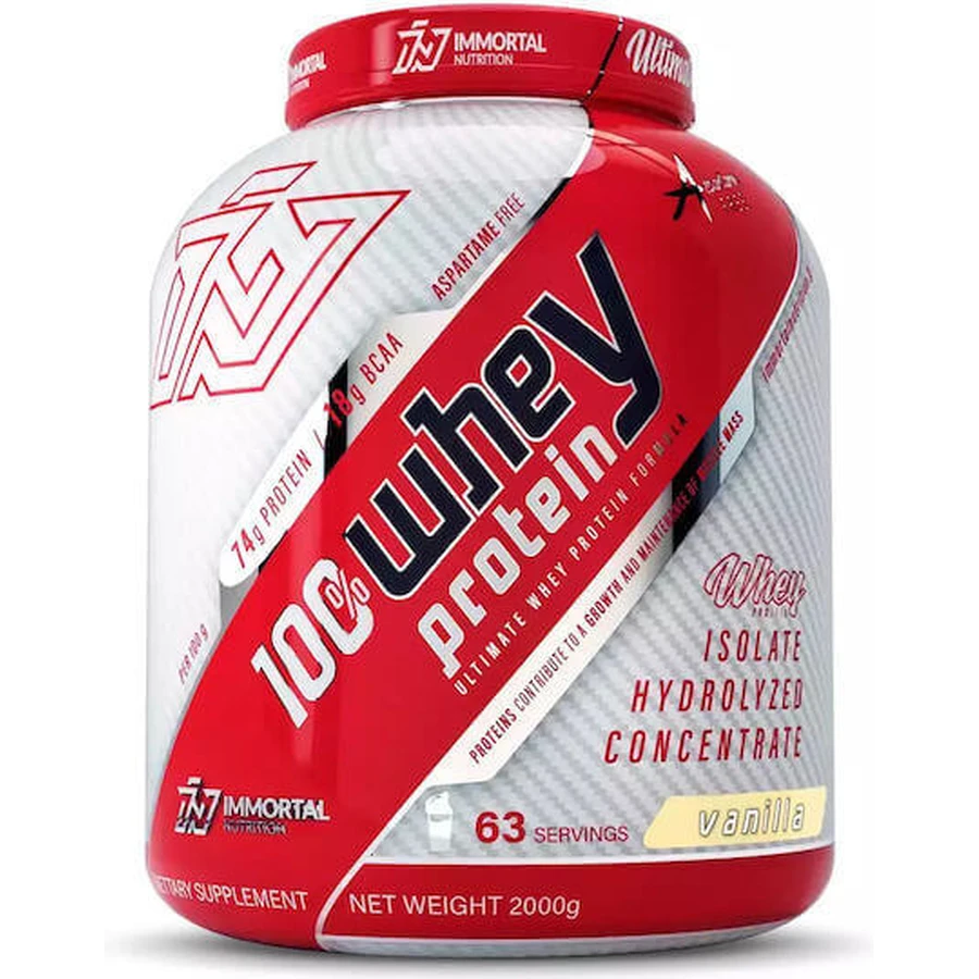 Immortal Nutrition 100% сывороточный протеин Сывороточный протеин со вкусом ванили 2 кг: цены и характеристики