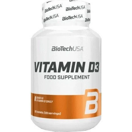Biotech USA Вітамін D3 Вітамін для підтримки імунітету та здоров'я яєць 2000iu 120 таблеток: ціни та характеристики