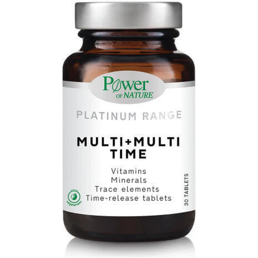 Мультивітамінний комплекс Power Of Nature Platinum Range Multi+Multi Time для підвищення енергії та імунної системи 30 таблеток: ціни та характеристики