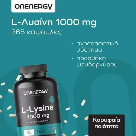 OnEnergy L-лізин 1000 мг 365 капсул: ціни та характеристики