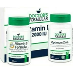 Doctor's Formulas Вітамін С Формула швидкої дії 1000 мг 30 капсул та Оптимальний цинк 15 мг 30 таблеток та Вітамін D3 2000 МО 60 м'яких гелів Полівітамінний комплекс для енергії, зміцнення імунної системи та здоров'я я яєць 30 капсул: ціни та характеристики