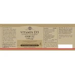 Solgar Vitamin D3 Вітамін для зміцнення імунної системи та здоров'я я яєць 4000iu 60 рослинних капсул: ціни та характеристики