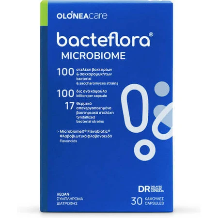 Olonea Bacteflora Microbiome Probiotic 30 растительных капсул: цены и характеристики