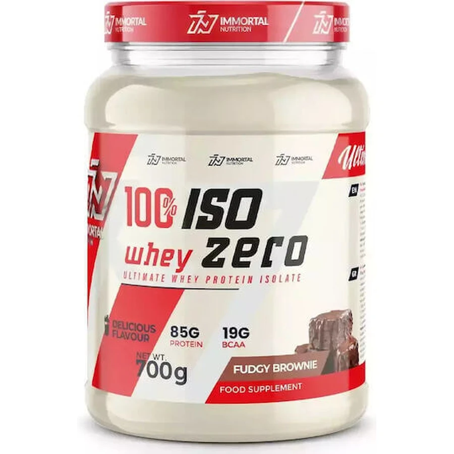 Immortal Nutrition 100% Iso Whey Zero Органічний сироватковий протеїн без лактози Ароматизований сироватковий протеїн Fudge Brownie 700гр: ціни та характеристики