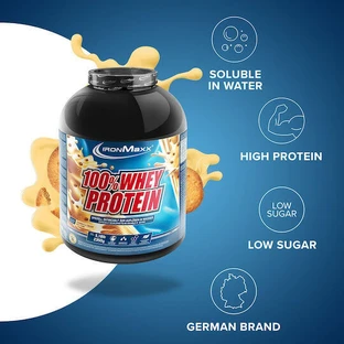 IronMaxx 100% Whey Protein Сывороточный протеин со вкусом печенья и сливок 2,35 кг