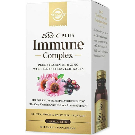 Solgar Ester-C Plus Immune Complex 1000mg Иммуноукрепляющая добавка 60 софтгелей: цены и характеристики