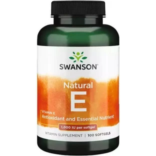 Swanson Vitamin E Вітамін для шкіри та антиоксидантної дії 1000iu 100 м'яких гелів