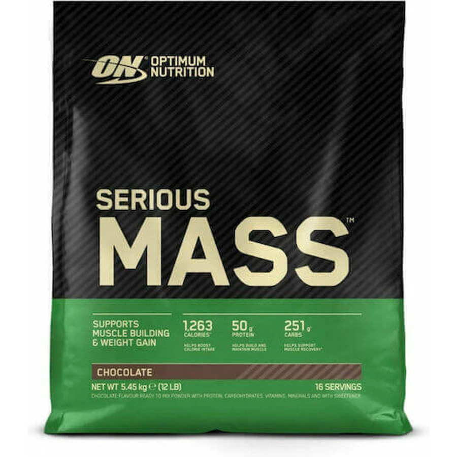 Optimum Nutrition Serious Mass Whey Protein с креатином и шоколадным вкусом 5,455 кг: цены и характеристики