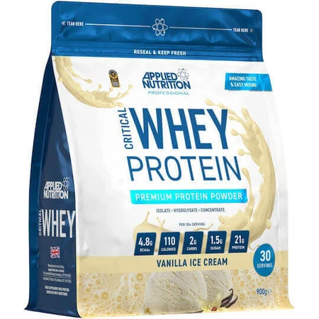 Applied Nutrition Critical Whey Protein Сироватковий протеїн без глютену з ванільним смаком 900гр: ціни та характеристики
