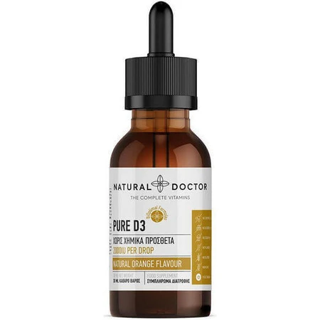 Вітамін Natural Doctor Pure D3 для підтримки імунітету та здоров'я яєць 2000iu 30мл: ціни та характеристики