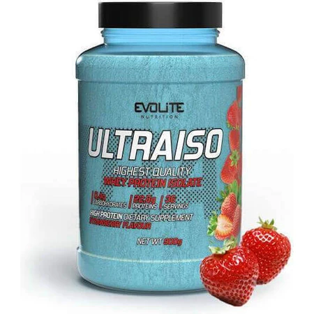 Evolite UltraIso Whey Whey Protein Isolate Сывороточный протеин без глютена со вкусом клубники 900гр: цены и характеристики