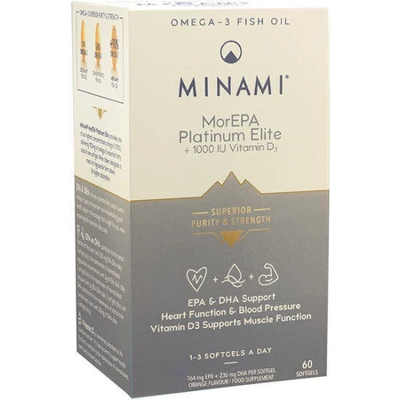 Minami MorEPA Platinum Elite Fish Oil 60 софтгелей неароматизированный: цены и характеристики
