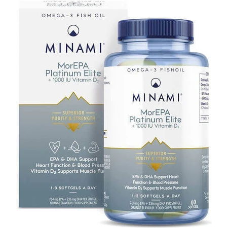 Minami MorEPA Platinum Elite Fish Oil 60 софтгелей неароматизированный: цены и характеристики