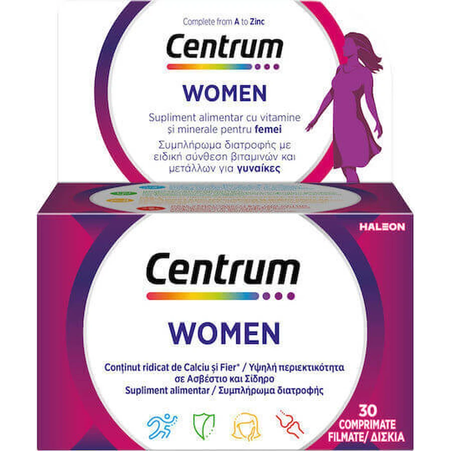 Centrum Women Мультивитамины, специально созданные для женщин, для энергии и укрепления иммунной системы 30 таблеток: цены и характеристики