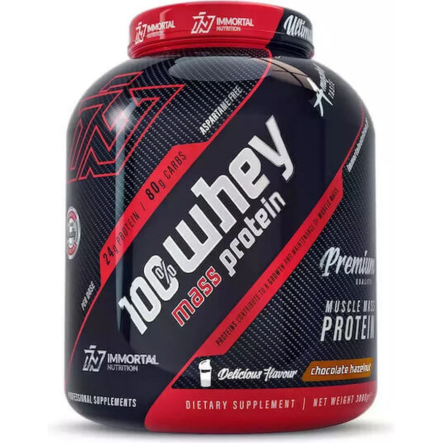 Immortal Nutrition 100% Whey Mass Protein Сывороточный протеин со вкусом шоколада и фундука 3 кг: цены и характеристики