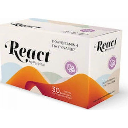 Evercare React React HyPerVital Полівітамінний комплекс для зміцнення енергії, імунітету та нервової системи 30 пакетиків: ціни та характеристики