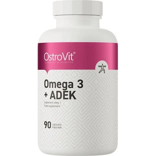 OstroVit 3 Plus Adek Вітамін для волосся, шкіри та антиоксидантної дії 90 м'яких гелів