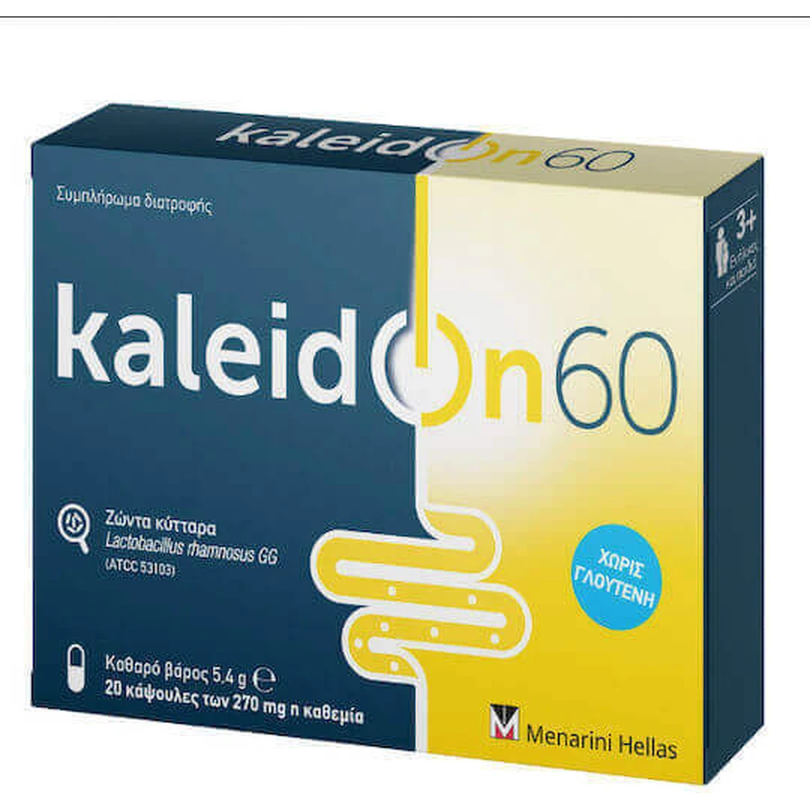 Menarini Kaleidon 60 Пробіотики 270 мг Lactobacillus Rhamnosus GG 20 капс.: ціни та характеристики