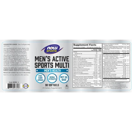 Now Foods Чоловічий активний спорт Multi 90 капсул moi: ціни та характеристики