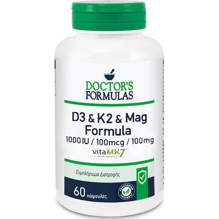 Doctor's Formulas D3 & K2 & Mag Vitamin Formula для укрепления иммунной системы и здоровья яиц 60 капс: цены и характеристики