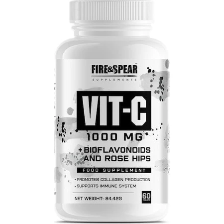 Fire & Spear Vit C Витамин для энергии, иммунной системы и укрепления кожи 1000 мг подходит для взрослых 50+ 60 таблеток: цены и характеристики