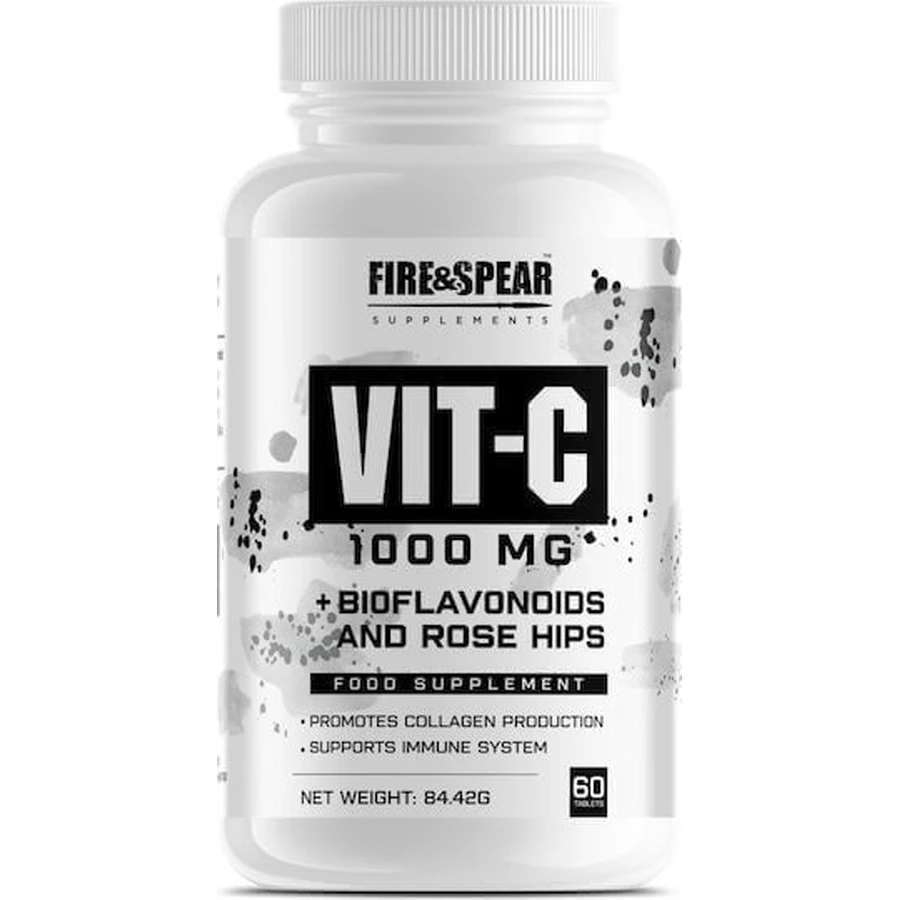 Fire & Spear Vit C Витамин для энергии, иммунной системы и укрепления кожи 1000 мг подходит для взрослых 50+ 60 таблеток: цены и характеристики