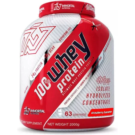 Immortal Nutrition 100% Whey Protein Сывороточный протеин со вкусом клубники и банана 2 кг: цены и характеристики