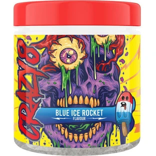 Swedish Supplements Crazy 8 250mg Pre Workout Supplement 325gr Blue Ice Rocket