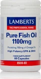 Lamberts Maximum Strength Pure Fish Oil Рыбий жир 1100 мг 60 капс неароматизированный