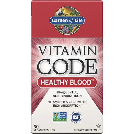 Garden Of Life Vitamin Code Healthy Blood Витамин здоровой крови для энергии и укрепления иммунитета 23 мг 60 растительных капсул: цены и характеристики