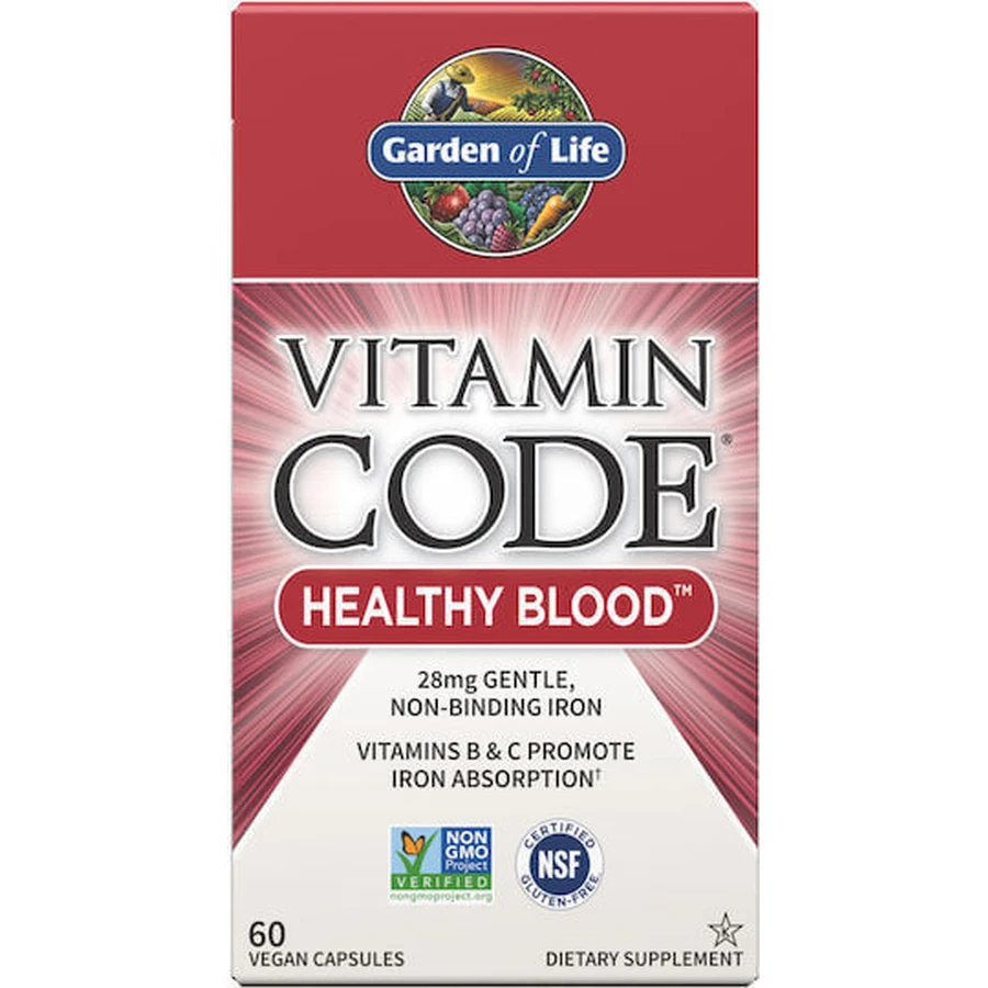 Garden Of Life Vitamin Code Healthy Blood Витамин здоровой крови для энергии и укрепления иммунитета 23 мг 60 растительных капсул: цены и характеристики