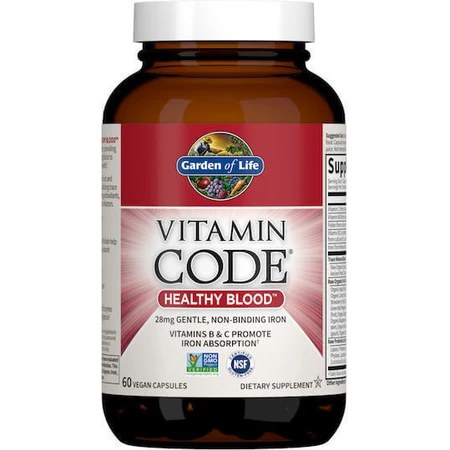 Garden Of Life Vitamin Code Healthy Blood Витамин здоровой крови для энергии и укрепления иммунитета 23 мг 60 растительных капсул: цены и характеристики