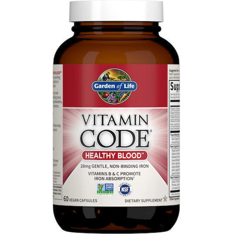 Garden Of Life Vitamin Code Healthy Blood Витамин здоровой крови для энергии и укрепления иммунитета 23 мг 60 растительных капсул: цены и характеристики
