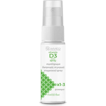 Вітамінний спрей New Med Vitamin D3 для зміцнення імунної системи та здоров'я яєць 1000iu 15мл: ціни та характеристики