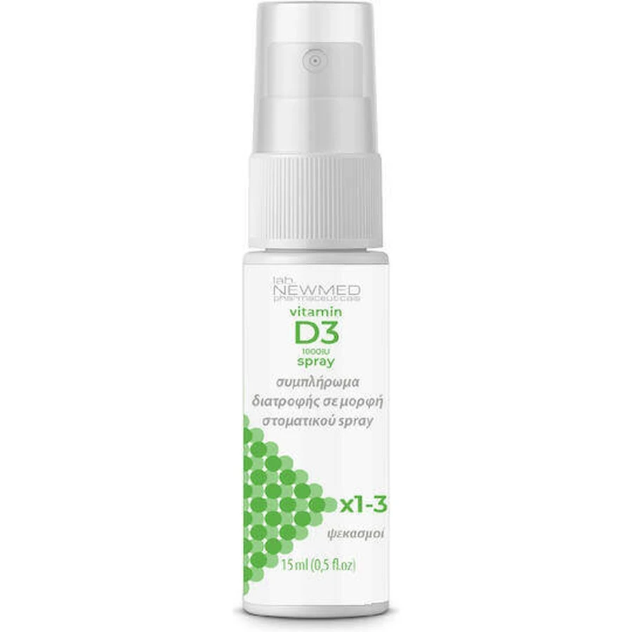 Вітамінний спрей New Med Vitamin D3 для зміцнення імунної системи та здоров'я яєць 1000iu 15мл: ціни та характеристики