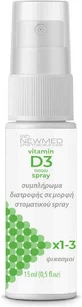 Вітамінний спрей New Med Vitamin D3 для зміцнення імунної системи та здоров'я яєць 1000iu 15мл